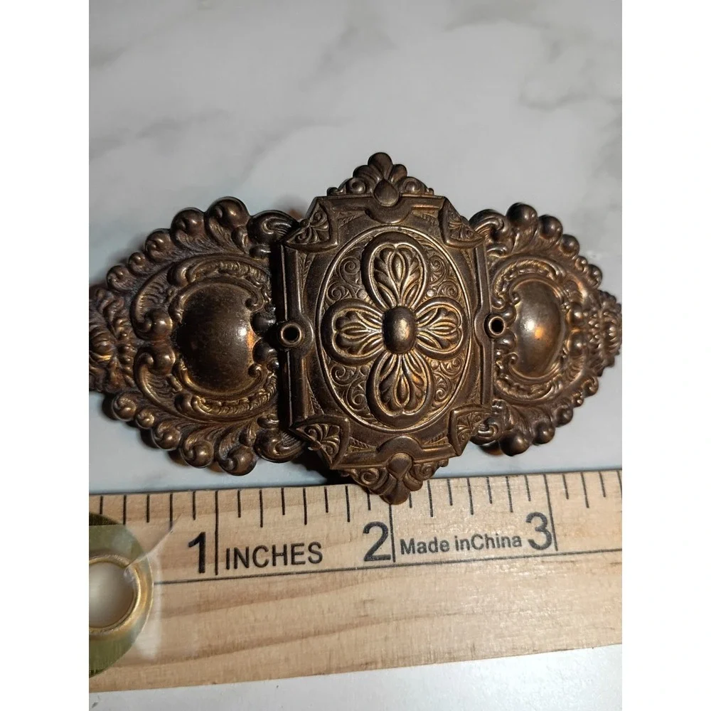 Vintage Hair Barrette Gold Toned San Michael Rare Design HTF Nice